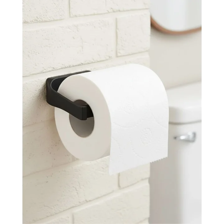 Mey İthalat® Duvara Monte Siyah Peçetelik Minimal Banyo Aksesuarı