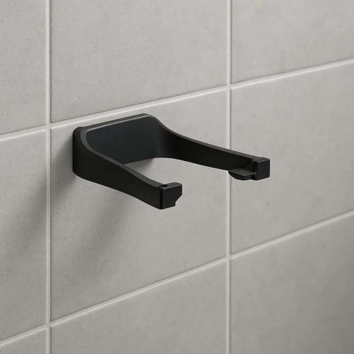 Mey İthalat® Duvara Monte Siyah Peçetelik Minimal Banyo Aksesuarı