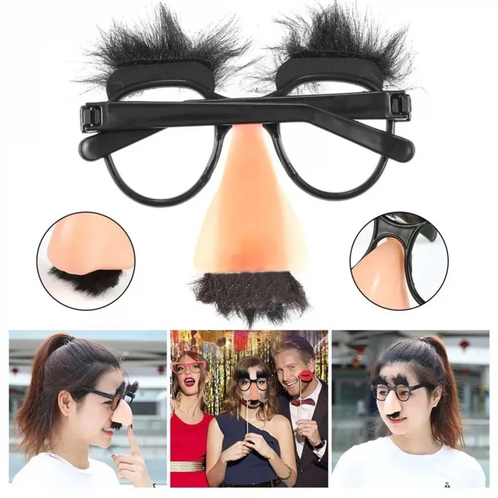 Mey İthalat® Eğlenceli Kılık Değiştirme Kaş Bıyık Mizah Gözlüğü 9x13 cm