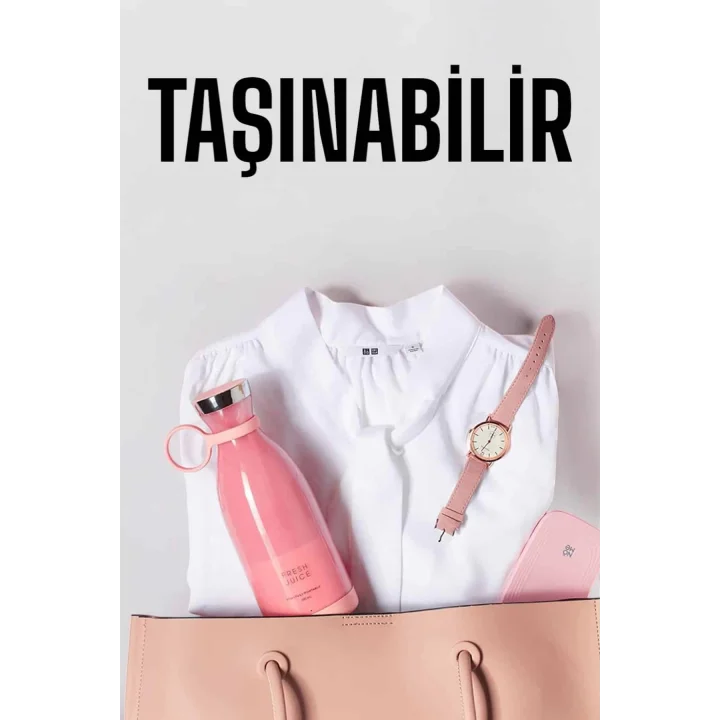 Mey İthalat® El Blender Bardak Blender Şarjlı Taşınabilir Meyve Sıkcağı Smoothie