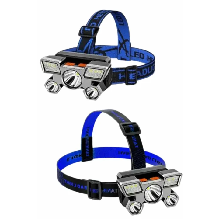 Mey İthalat® El Feneri Süper Kafa Lambası 4 Modlu 5 Led Kafa Feneri