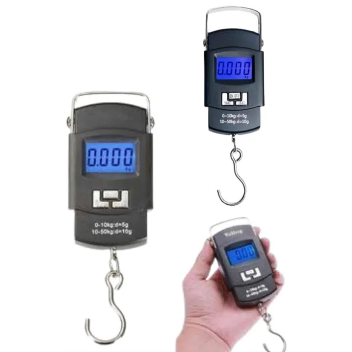 Mey İthalat® El Kantarı Dijital El Terazisi 50 Kg Kapasiteli LCD Ekranlı