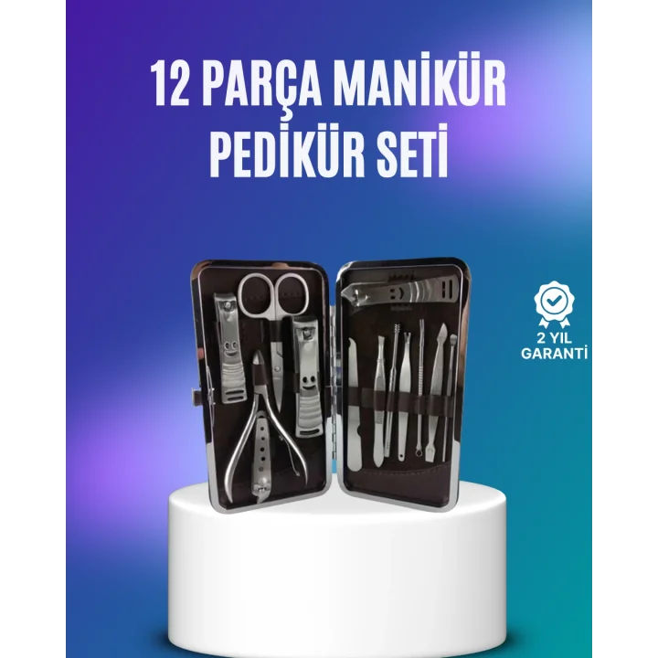 Mey İthalat® El ve Ayak Bakımı İçin Profesyonel 12 Bakım Seti