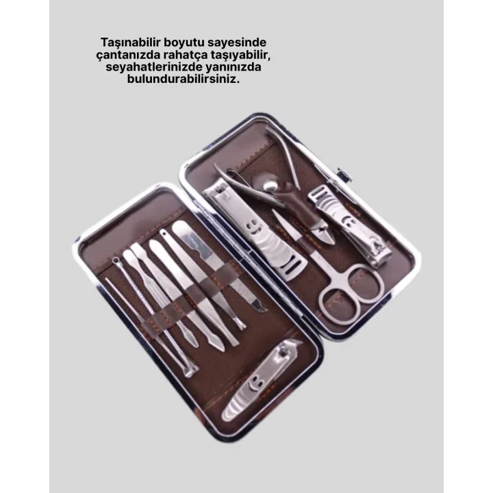 Mey İthalat® El ve Ayak Bakımı İçin Profesyonel 12 Bakım Seti