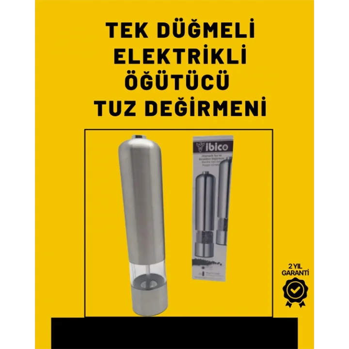 Mey İthalat® Elektrikli Baharat Öğütme Cihazı Ergonomik Şeffaf Gövde