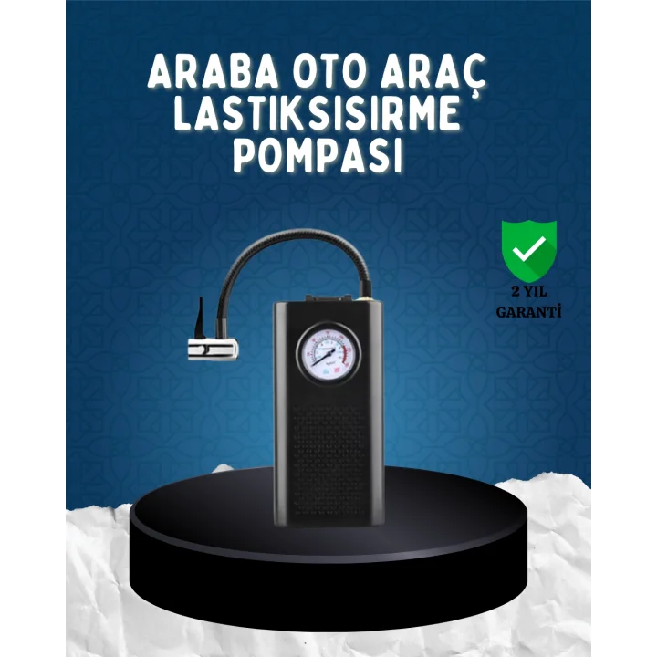 Mey İthalat® Elektrikli Hava Kompresörü Type-C USB Şarjlı Çok Fonksiyonlu Lastik Pompası