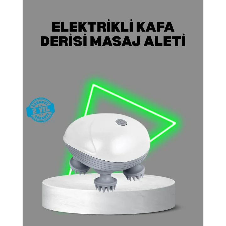 Mey İthalat® Elektrikli Kafa Derisi Masaj Aleti Islak ve Kuru Kullanım