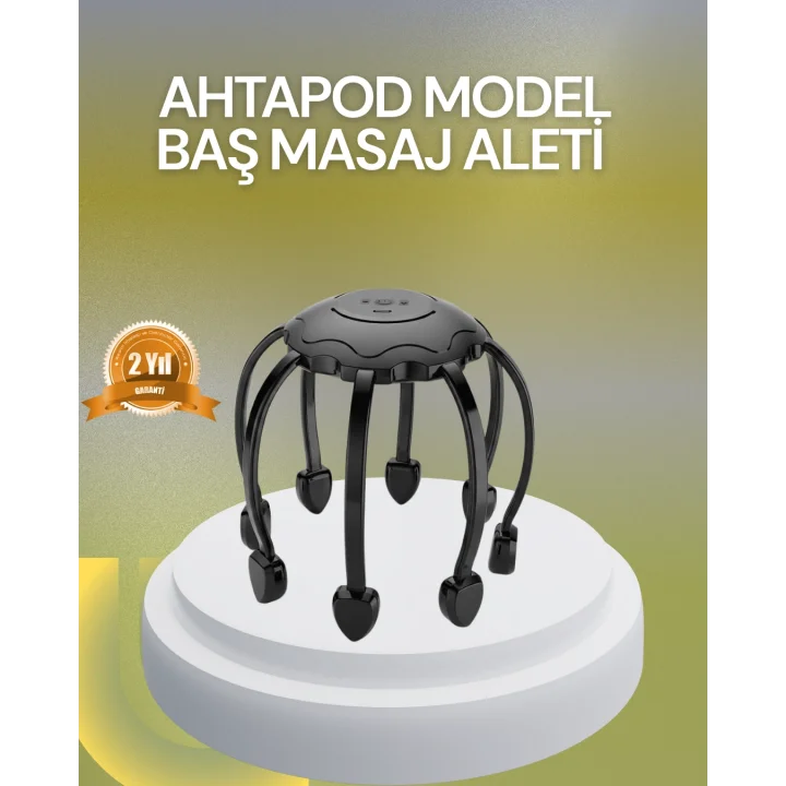 Mey İthalat® Elektrikli Kafa Masaj Aleti Çok Noktalı 360 Derece Kapsama