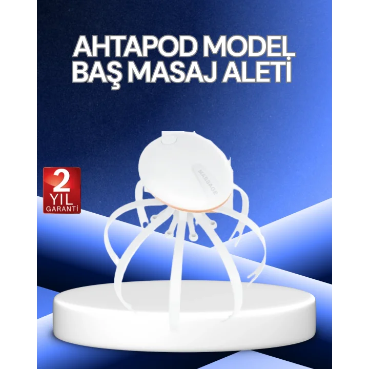 Mey İthalat® Elektrikli Kafa Masaj Cihazı 3 Modlu USB-C Şarjlı Rahatlatıcı Masaj Aleti