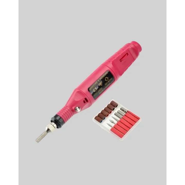 Mey İthalat® Elektrikli Manikür Pedikür Törpü Seti 6 Başlıklı