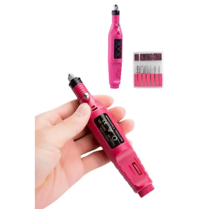 Mey İthalat® Elektrikli Profesyonel Manikür Pedikür Seti Değiştirilebilir Başlık Seçeneği