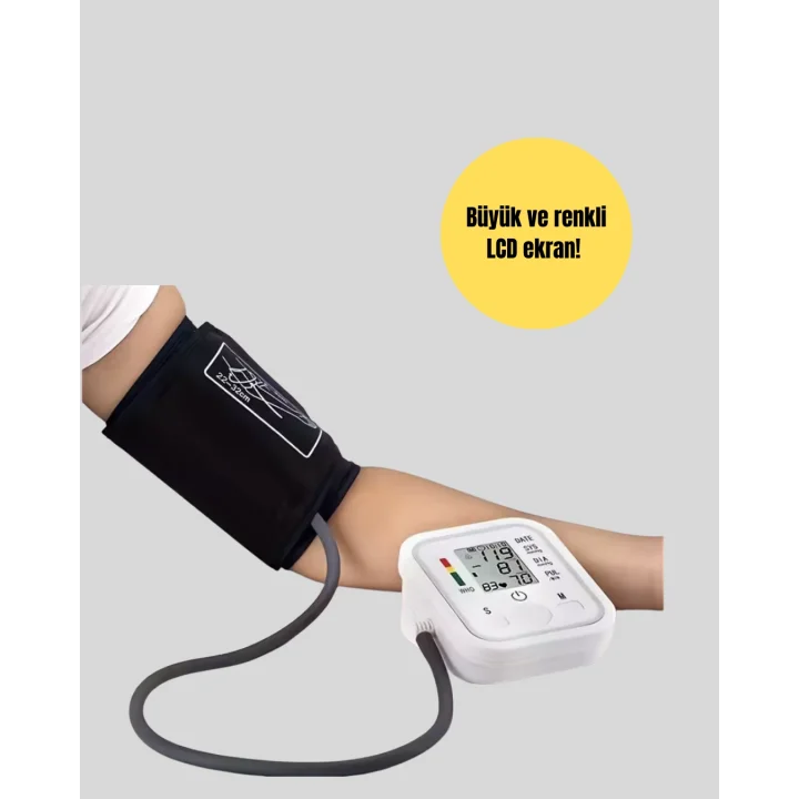 Mey İthalat® Elektronik Tansiyon Ölçer LCD Dijital Ekranlı
