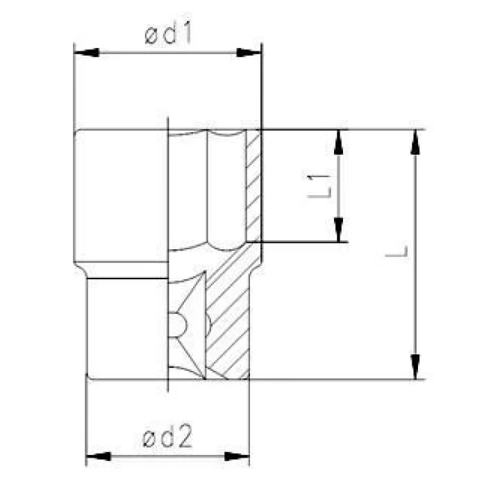 Mey İthalat® Elta 1115 1/2 Lokma Anahtar 22 mm