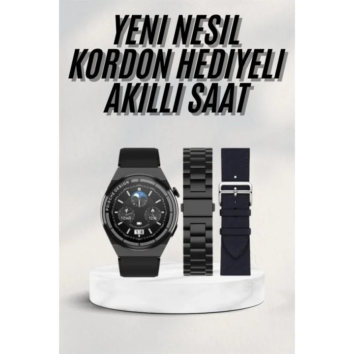 Mey İthalat® En Çok Tercih Edilen Akıllı Saat Amoled Ekran Nabız Sensörü GPS Uyumlu Adımsayar