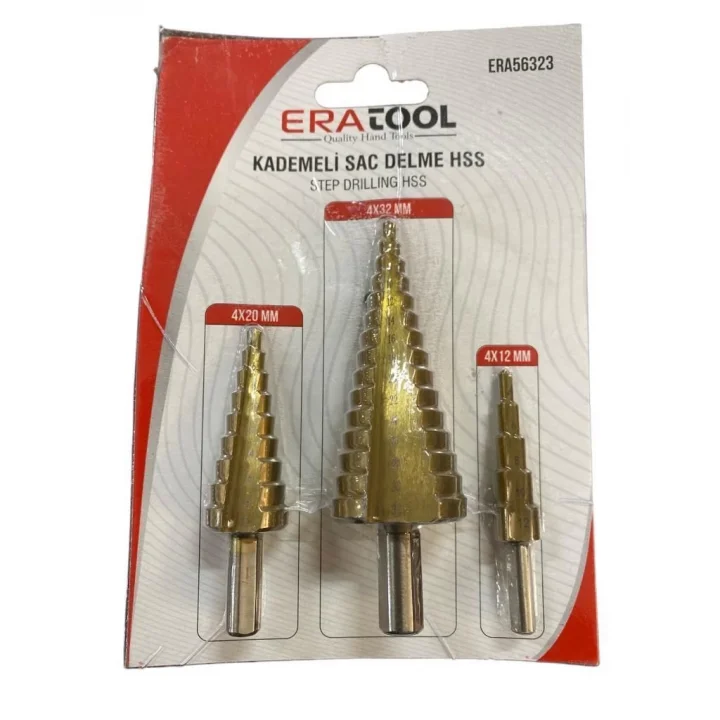 Mey İthalat® Era 56323 Kademeli Saç Delme Seti 3 Parça