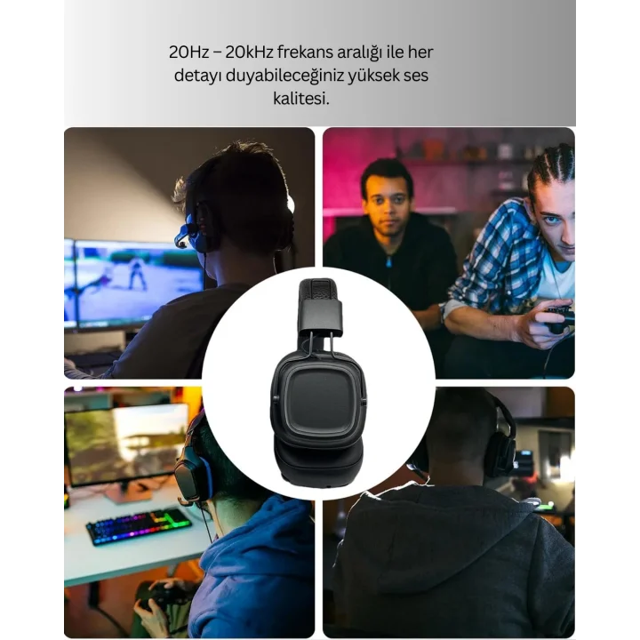 Mey İthalat® Ergonomik Konforlu Kablosuz Kulak Üstü Bluetooth Kulaklık