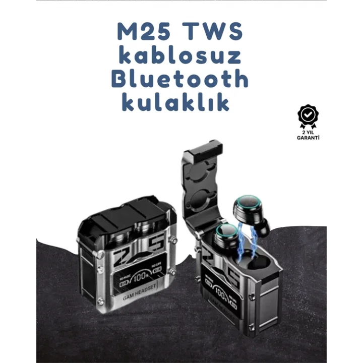 Mey İthalat® Ergonomik Tasarımlı Bluetooth Kulaklık | Suya Dayanıklı | Dokunmatik Kontrollü