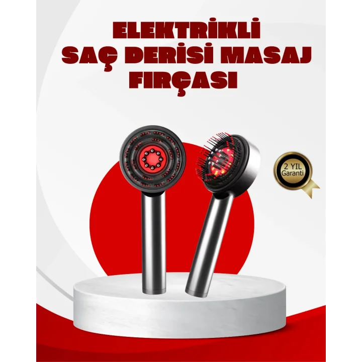 Mey İthalat® Esansiyel Yağ Hazneli LED Saç Bakım Masaj Tarağı