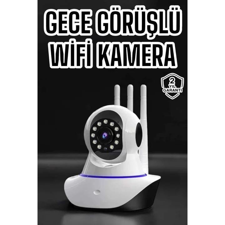 Mey İthalat® Ev Kamerası Wifi Kamerası Video Kayıt Çift Yönlü Hareket Sensörü Bebek