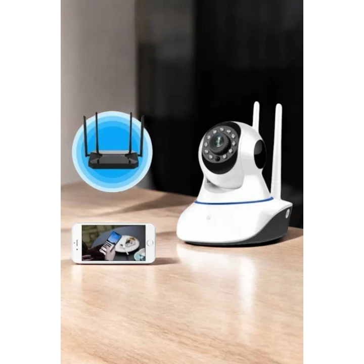 Mey İthalat® Ev Kamerası Wifi Kamerası Video Kayıt Çift Yönlü Hareket Sensörü Bebek