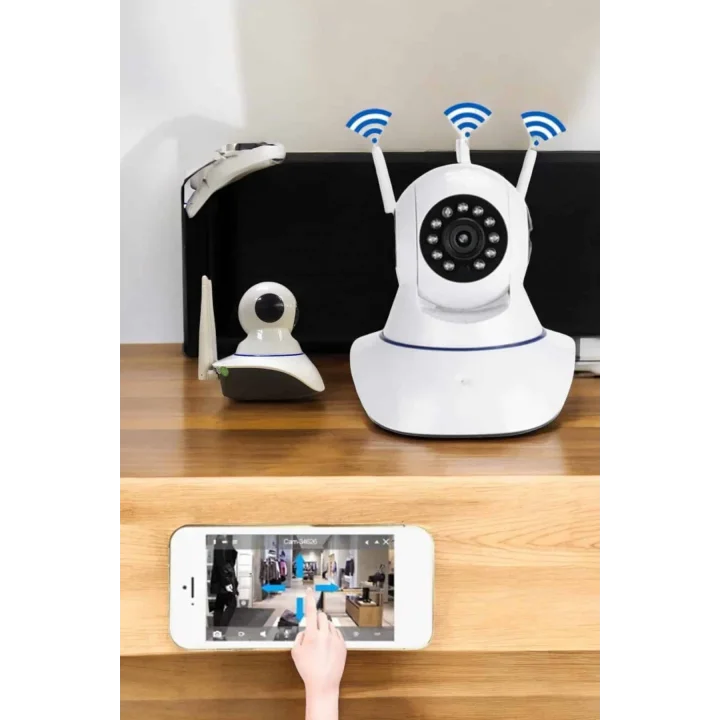 Mey İthalat® Ev Kamerası Wifi Kamerası Video Kayıt Çift Yönlü Hareket Sensörü Bebek
