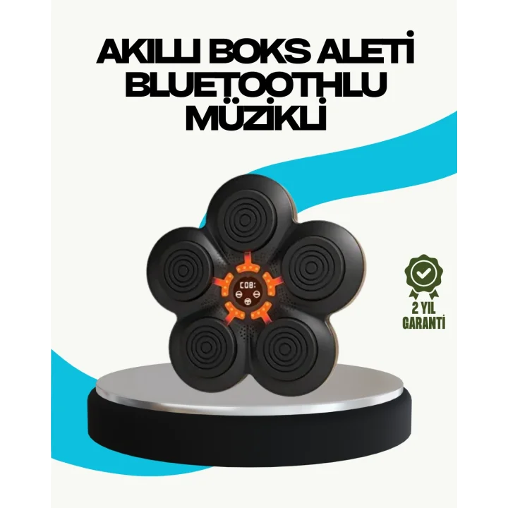 Mey İthalat® Ev Tipi Akıllı Boks Duvar Paneli Müzikli Bluetoothlu Refleks Geliştirme Cihazı