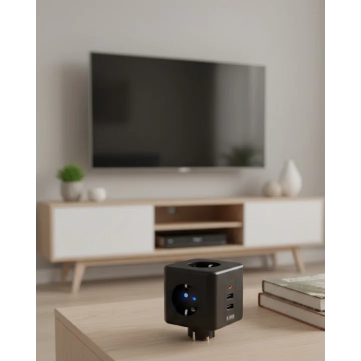 Mey İthalat® Ev ve Ofis Kullanımı İçin Akım Korumalı USB Girişli Priz