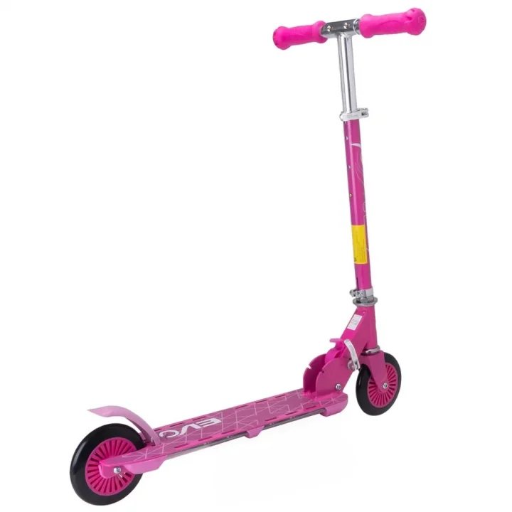 Mey İthalat® 2 Tekerlekli Flash Işıklı Pembe Scooter
