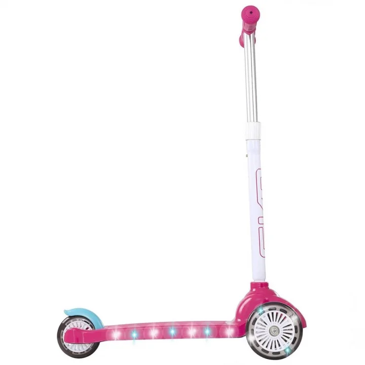 Mey İthalat® Işıklı Move N Groove Pembe Üç Tekerlekli Scooter