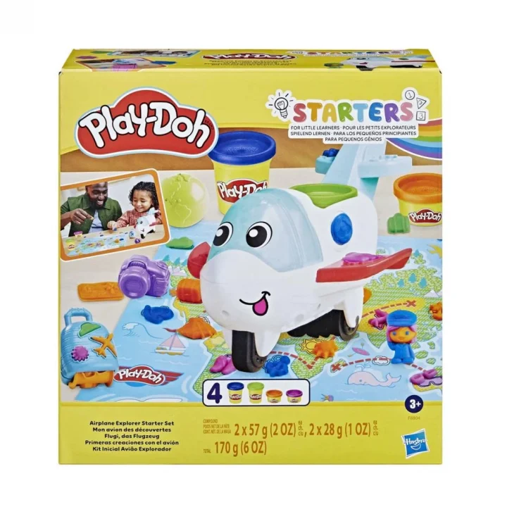 Mey İthalat® F8804 Play-Doh Starters Eğlenceli Uçak Oyun Seti +3 yaş