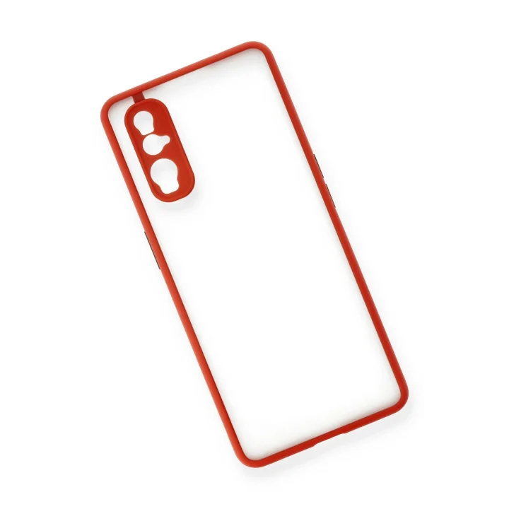 Mey İthalat®   Find X2 Kılıf Montreal Silikon Kapak - Kırmızı
