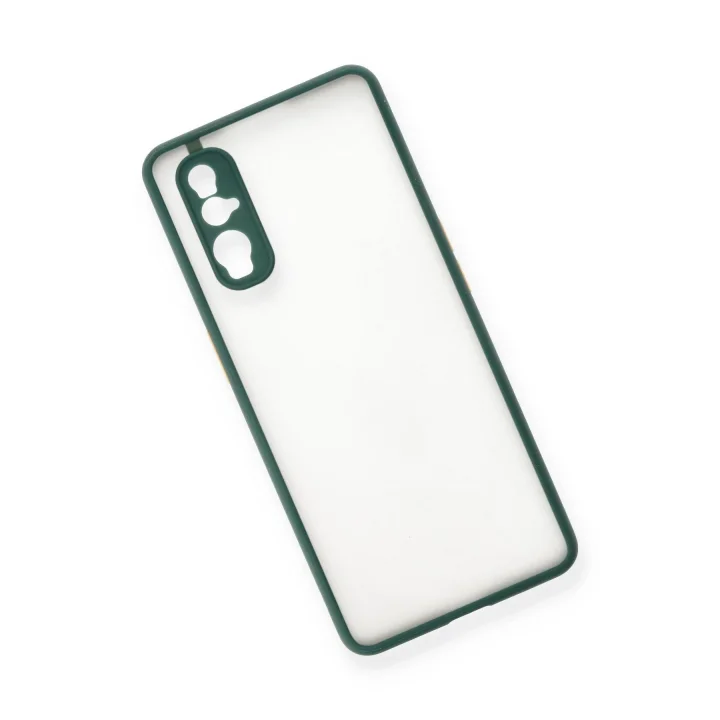 Mey İthalat®   Find X2 Kılıf Montreal Silikon Kapak - Yeşil