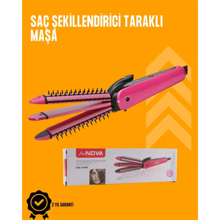 Mey İthalat® Fön İşlemine Uyumlu Sabitleyici Saç Tarağı
