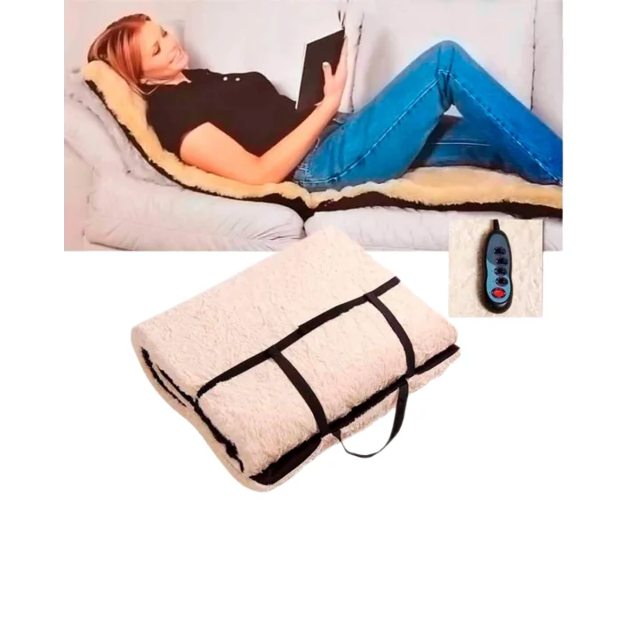 Mey İthalat® Full Body Masaj Minderi Isı ve Titreşim Destekli