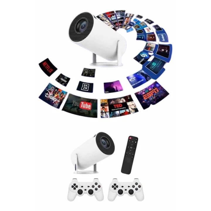 Mey İthalat® Full HD 8 GB Ayaklı Çift Kollu 4K Video Oyun Konsolu Taşınabilir