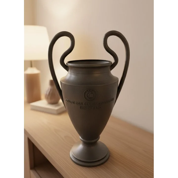 Mey İthalat® Füme Kupa 25cm UEFA Model Dekoratif Ödül Biblosu