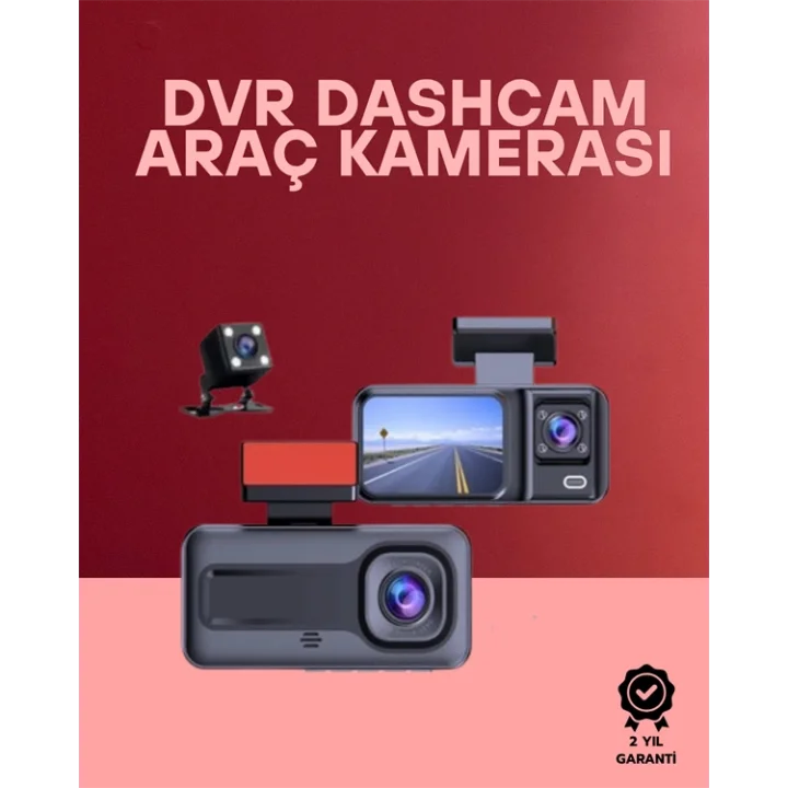 Mey İthalat® G-Sensör, Hareket Algılama ve Döngüsel Kayıt Özellikli 3lü Kamera Güvenlik Sistemi