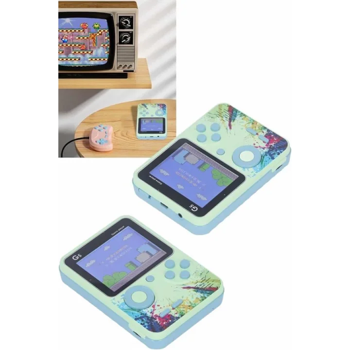 Mey İthalat® Game Box Oyun Konsolu 500 Retro Oyunlu Mini Taşınabilir 3 İnç