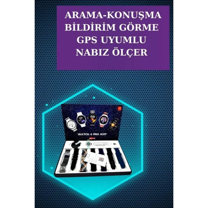 Mey İthalat® Gamer Kulaklık ve Çok Kordonlu Akıllı Saat Gürültü Önleyici GPS Desteği
