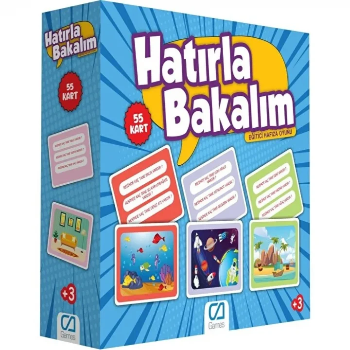Mey İthalat® Games Hatırla Bakalım Eğitici Hafıza Oyunu 55 Kart 5108