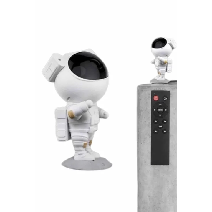 Mey İthalat® Gece Lambası Astronot Bluetooth Hoparlörlü Galaksi Işık Projektörü