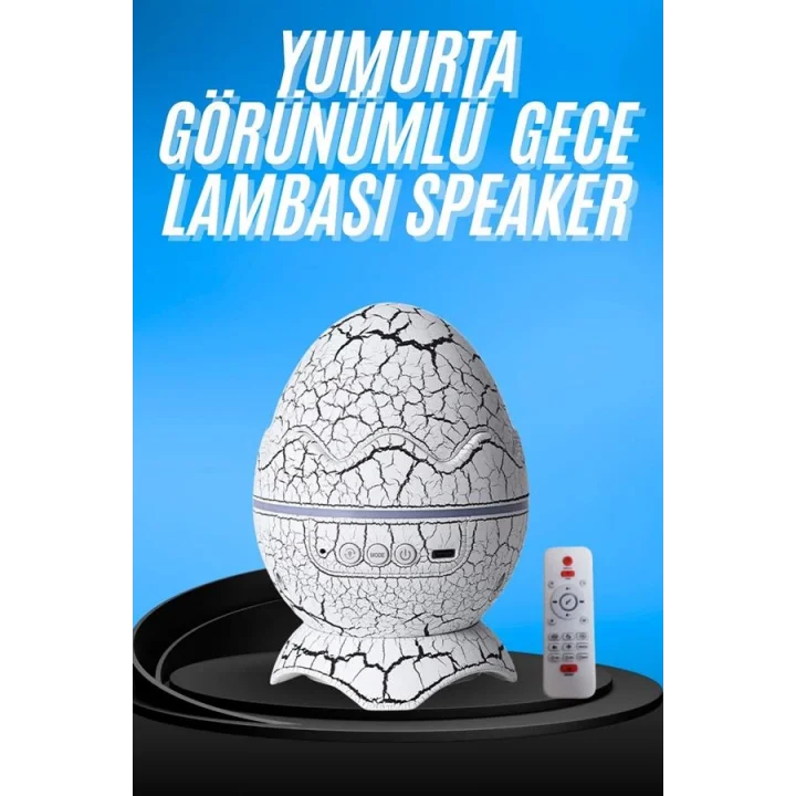 Mey İthalat® Gece Lambası Yumurta Işık Speaker Yeni Nesil Dinozor Yumurtası Görünümlü