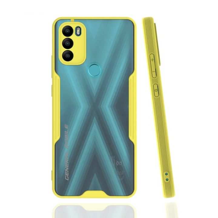 Mey İthalat®  General Mobile GM 21 Plus Kılıf Platin Silikon - Sarı