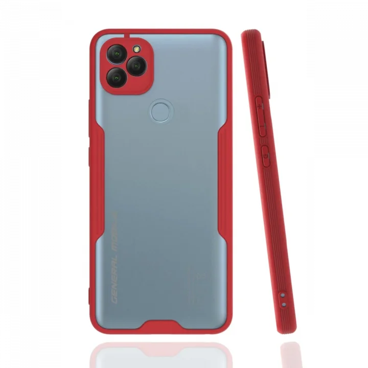 Mey İthalat®  General Mobile GM 22 Kılıf Platin Silikon - Kırmızı