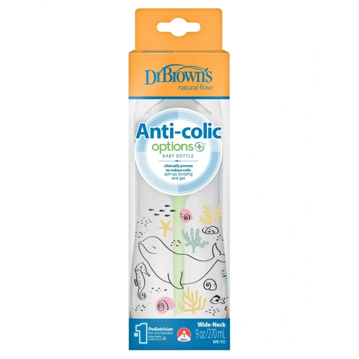 Mey İthalat®   Geniş Ağız PP Antikolik Options Biberon  270 ml Kız
