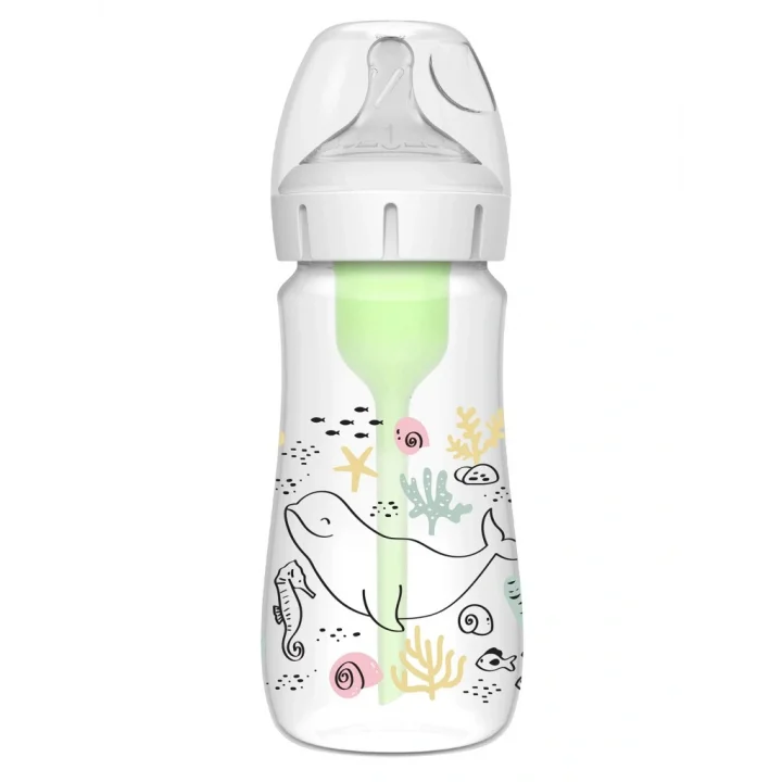 Mey İthalat®   Geniş Ağız PP Antikolik Options Biberon  270 ml Kız