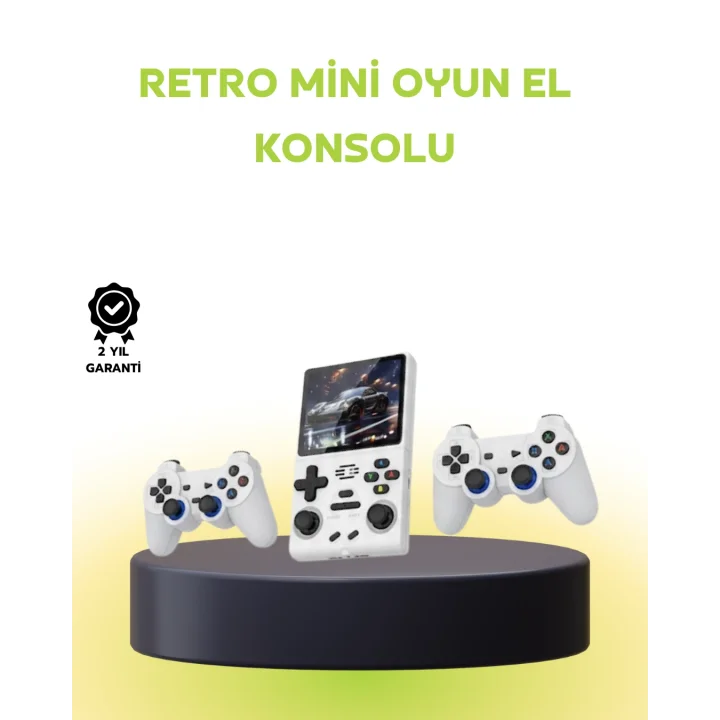 Mey İthalat® Geniş Ekranlı Taşınabilir Retro Oyun Konsolu