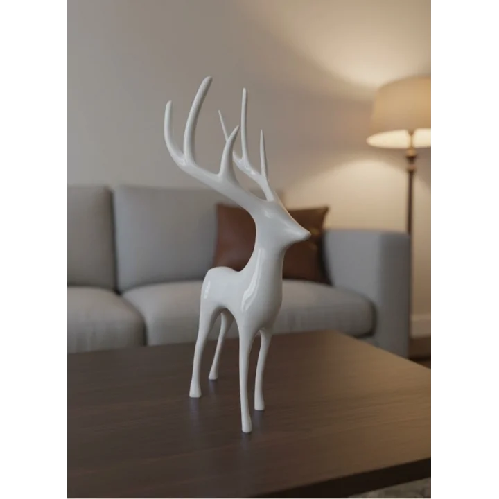 Mey İthalat® GEYİK FİGÜRÜ BEYAZ