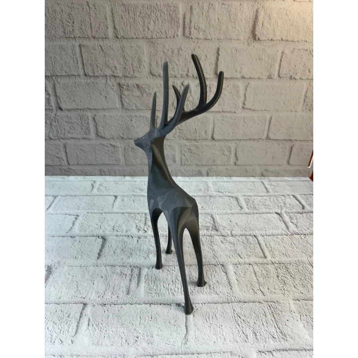 Mey İthalat® Geyik Figürü Gri Modern Salon ve Raf Dekoru