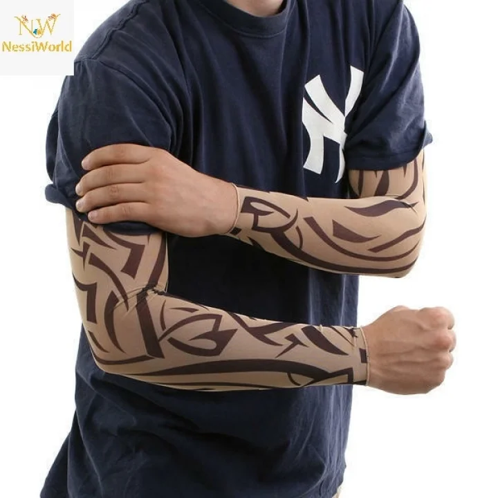 Mey İthalat® Giyilebilir Kol Dövmesi Çorap Dövme 3D Baskılı Kol Bacak Dövme 2 Adet Model 10